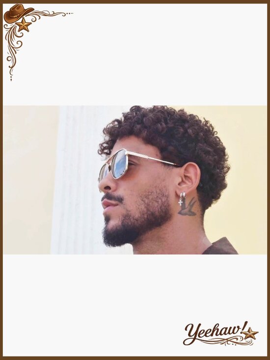 Polarized Square Aviator Sunglasses UV Protection for Men Women Driving main image 4